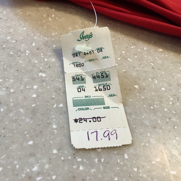 Vintage JG Hook Boys Outfit Size 3T Button Up Shirt Red Plaid and Red Pants - Picture 6 of 6